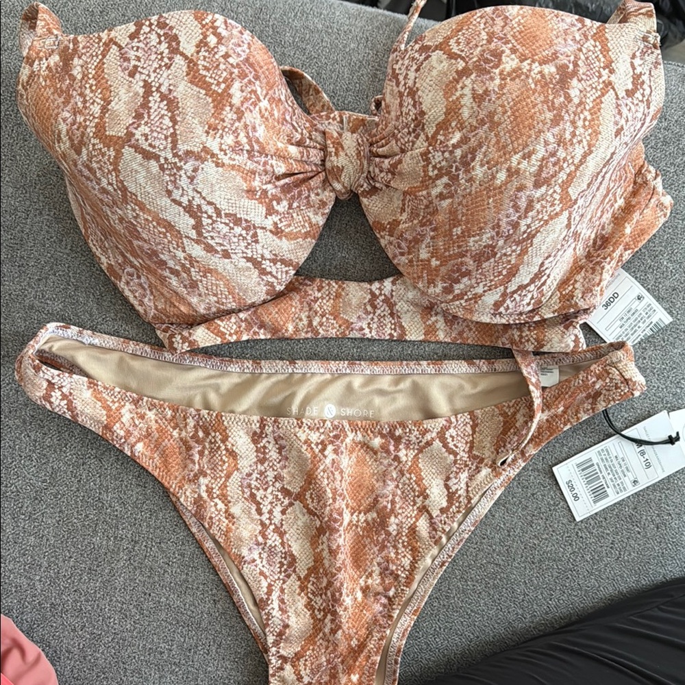 SHADE & SHORE Snake Print Bikini Set